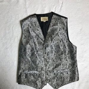 Cody James silver western vest paisley print
